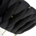 Shop Ontario Brushed Velvet Black Dining Chair 