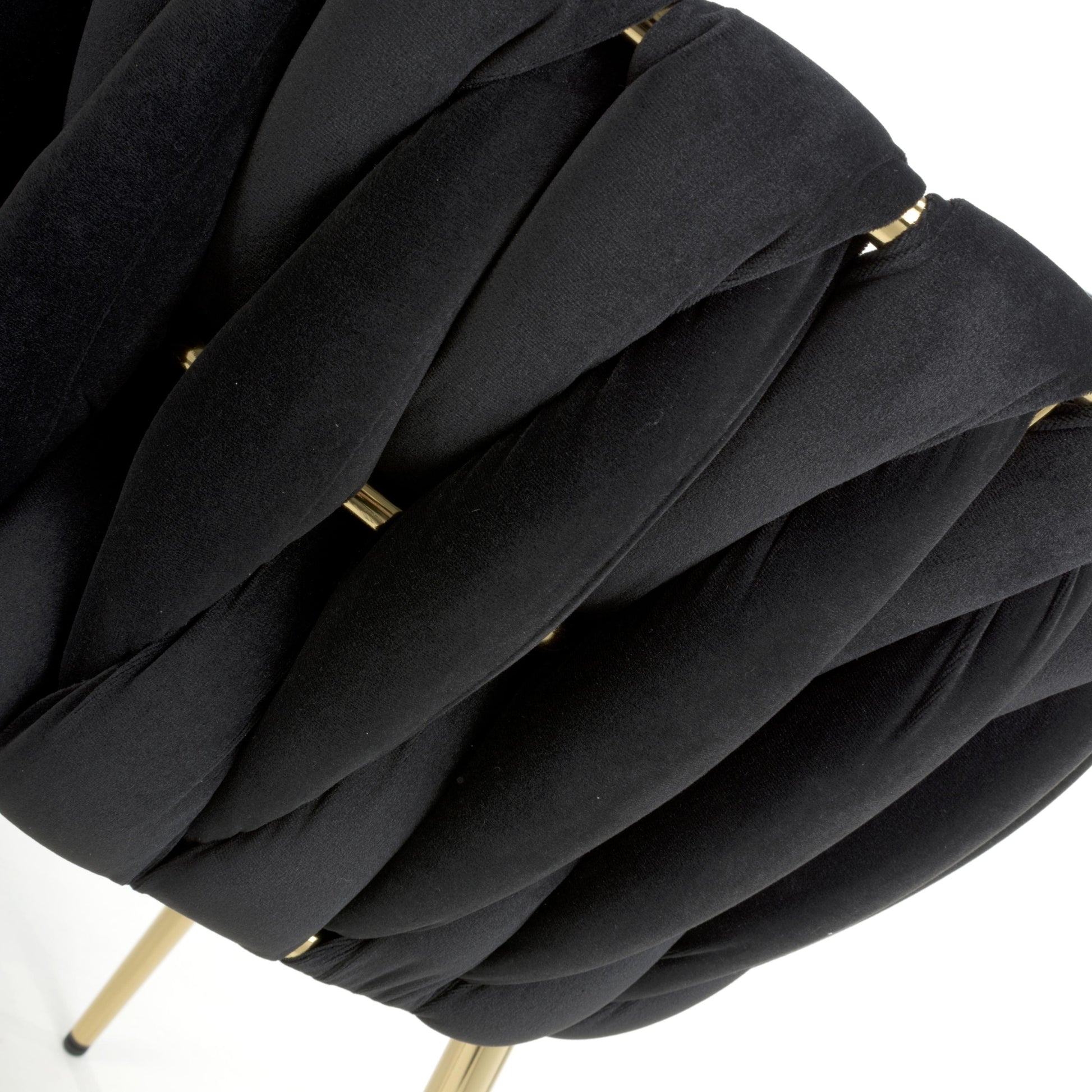 Shop Ontario Brushed Velvet Black Dining Chair 