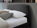 Shop Otley Fabric Bed Charcoal Elegant Bed - Blythe Living