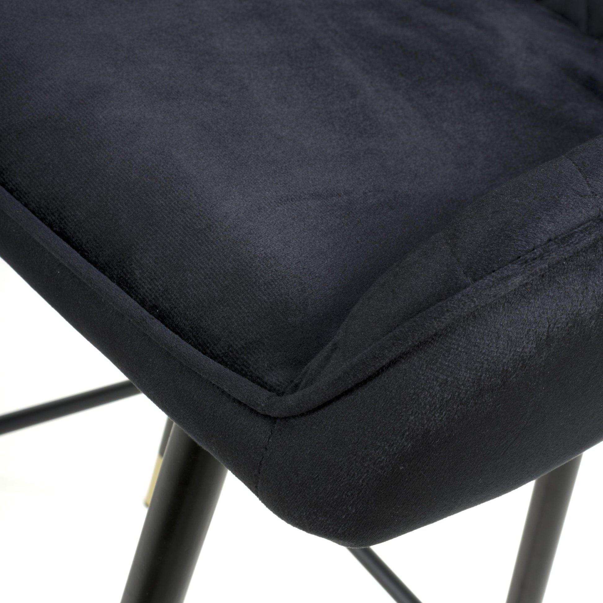 Shop Savanna Brushed Velvet Black Bar Stool today