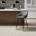 Shop Savanna Brushed Velvet Grey Bar Stool for kitchen islands