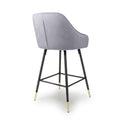 Shop Savanna Brushed Velvet Grey Bar Stool today