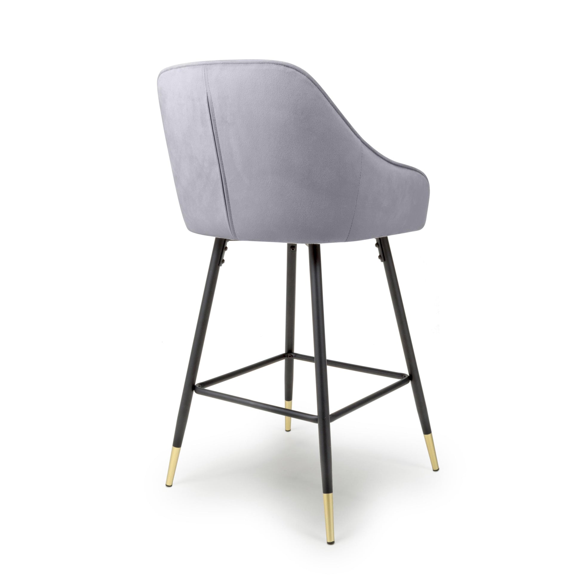 Shop Savanna Brushed Velvet Grey Bar Stool today