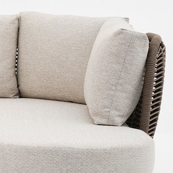 Shop Sicily Rope Weave Curve Corner Sofa Set for contemporary garden spaces