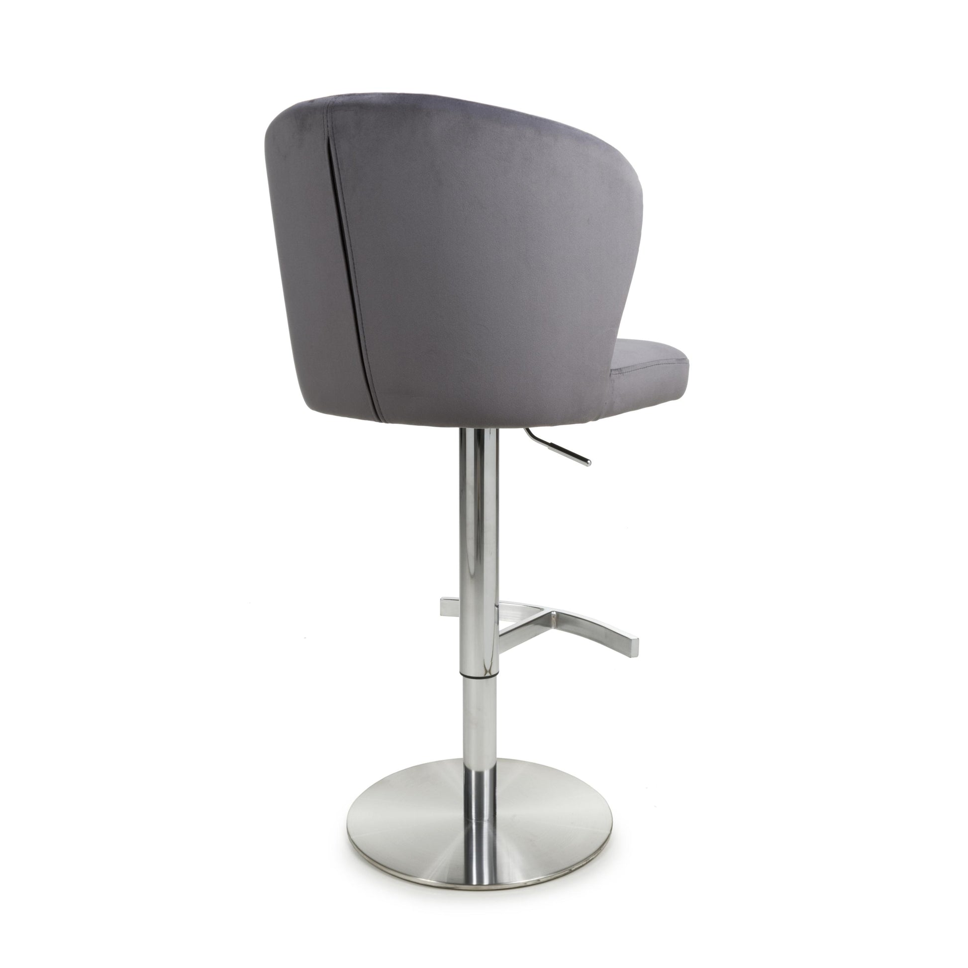 Shop Sigma grey velvet bar stool today