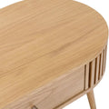 Shop  Soho Oak Slatted Oval 1 Drawer Coffee Table 