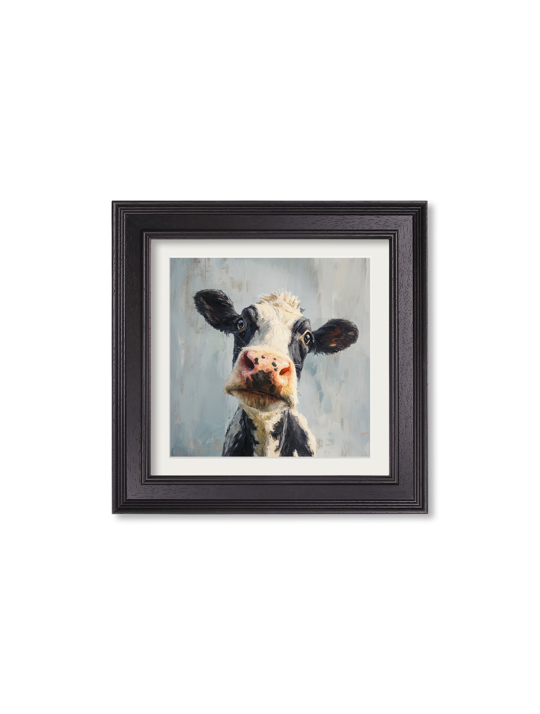 Shop The Curious Cow black square framed print free UK delivery
