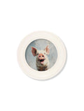 Shop The Giggly Pig white round framed print free UK delivery
