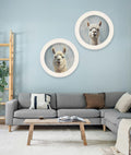 Shop The Goofy Llama framed print in Oxford strong white round frame
