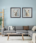 Shop The Goofy Llama framed print in black Hurstwood square frame
