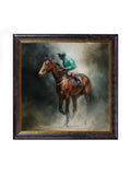 Shop The Irish Racehorses modern square wood framed art print