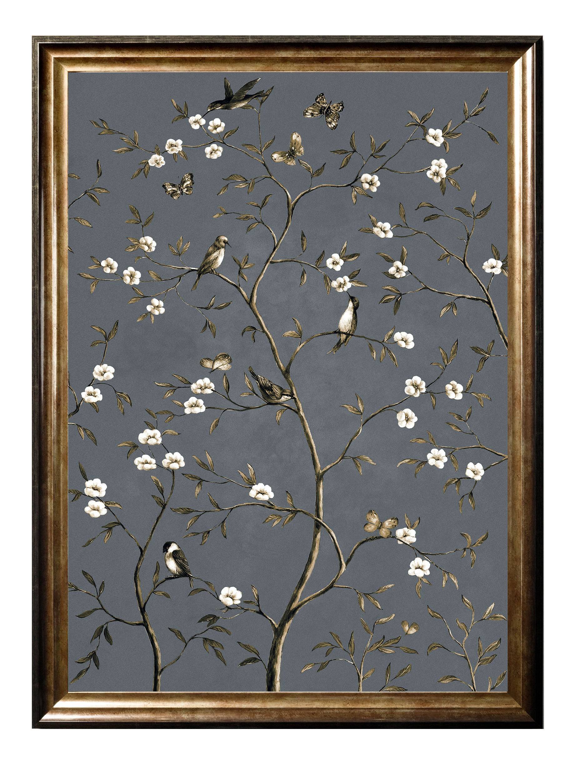 Shop Tree of Life Grey Framed Prints Hand-Assembled in Britain for Modern Interiors