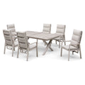 Shop Valencia garden dining set with wood effect aluminium frame
