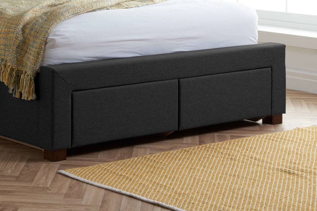 Shop Valentino 2 Drawer Bed Charcoal