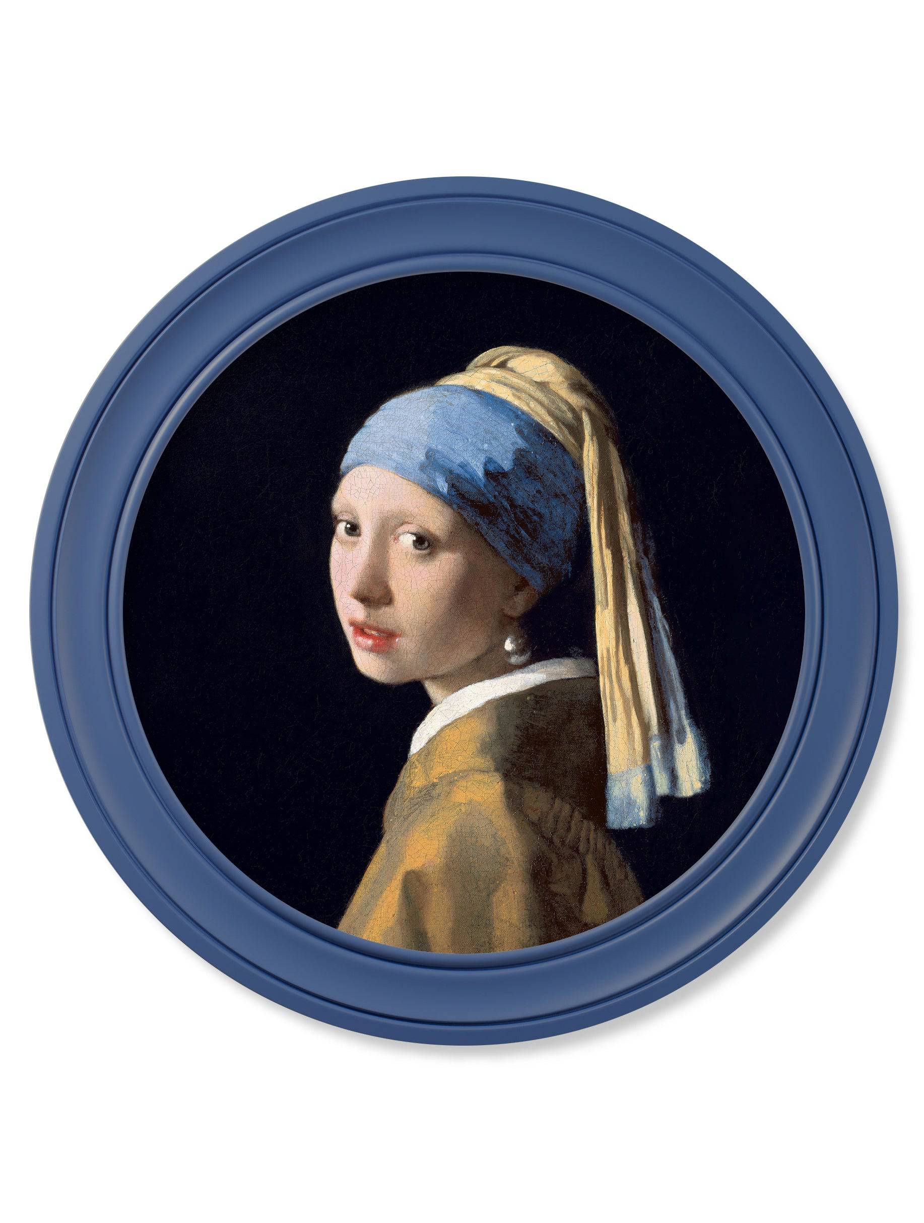 Shop Vermeer Girl with a Pearl Earring blue Oxford round frame online
