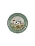 Shop Victorian working dog illustration green Oxford round frame online
