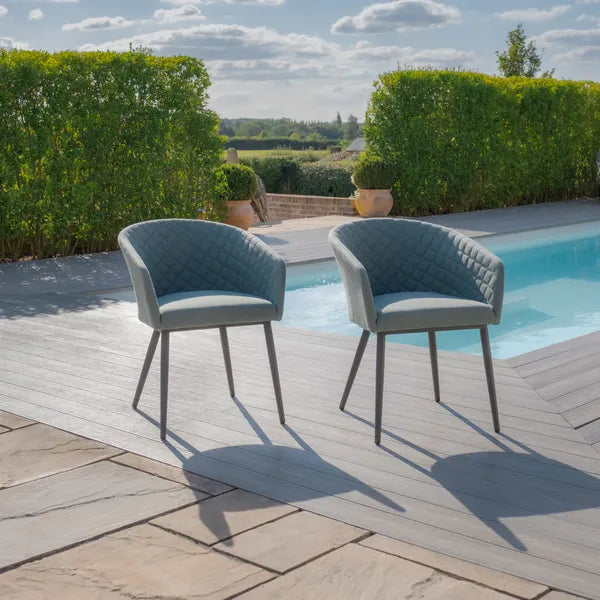Shop Vienna garden dining set with wood effect ceramic tiles
