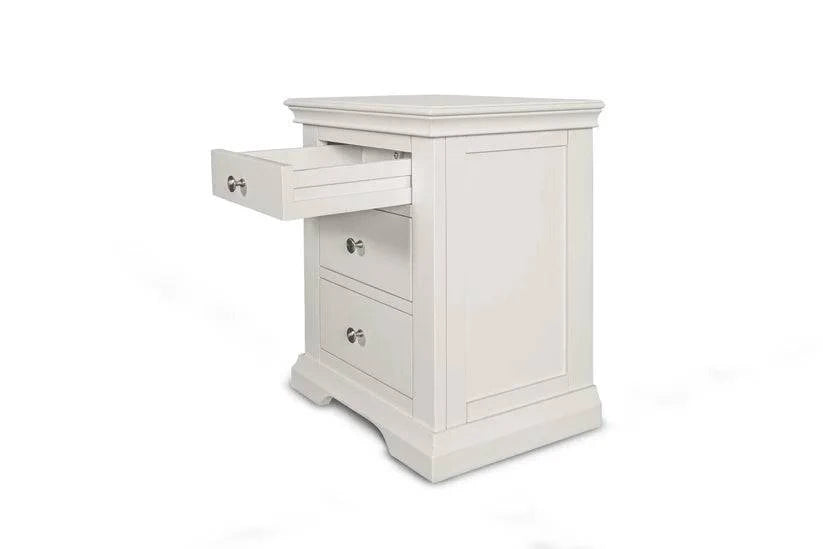 Shop Soft White Winchester 2+1 Drawer Bedside Table