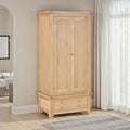 Shop Windsor 2 Door 1 Drawer Wardrobe in Natural Oak for bedroom storage