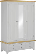 Shop Windsor 3 door 2 drawer wardrobe in pebble grey oak