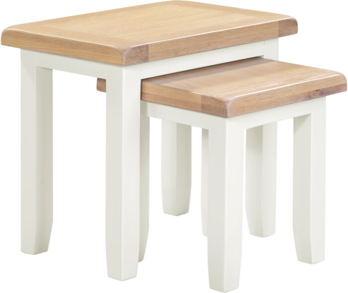 Shop Windsor ivory oak nesting tables