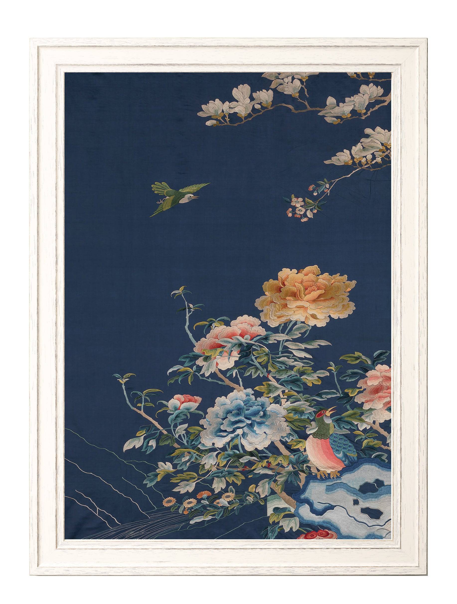 Shop antique blue tree wall art set with solid wood frames