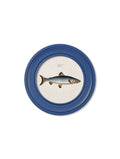 Shop antique salmon illustration blue round framed wall art online
