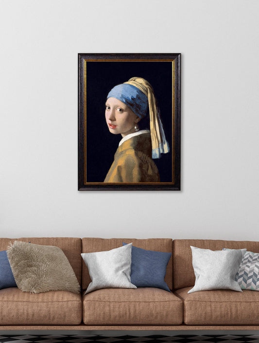 Shop c.1665 Girl with a Pearl Earring J Vermeer framed print UK
