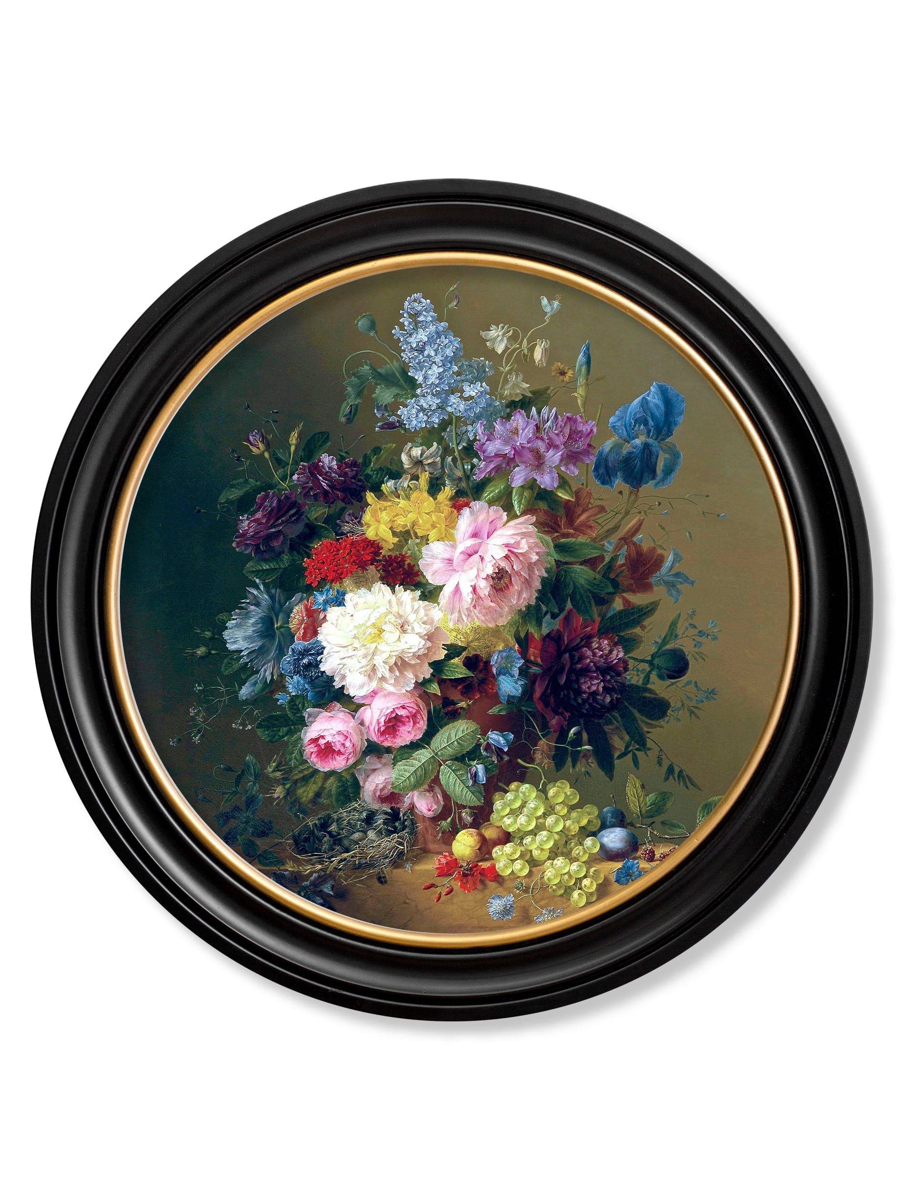 Shop c.1812 Still Life of Flowers Round wall art Blythe Living

