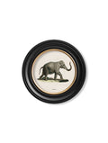 Shop c.1846 Elephants modern round wood framed art print