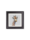 Shop charming giraffe pencil sketch wall art in black frames online