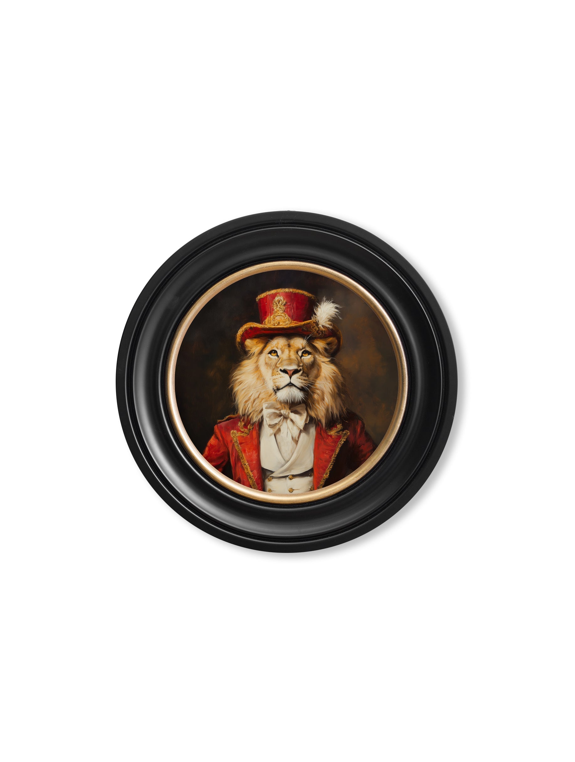 Shop detailed lion mane photography art in circular frames online