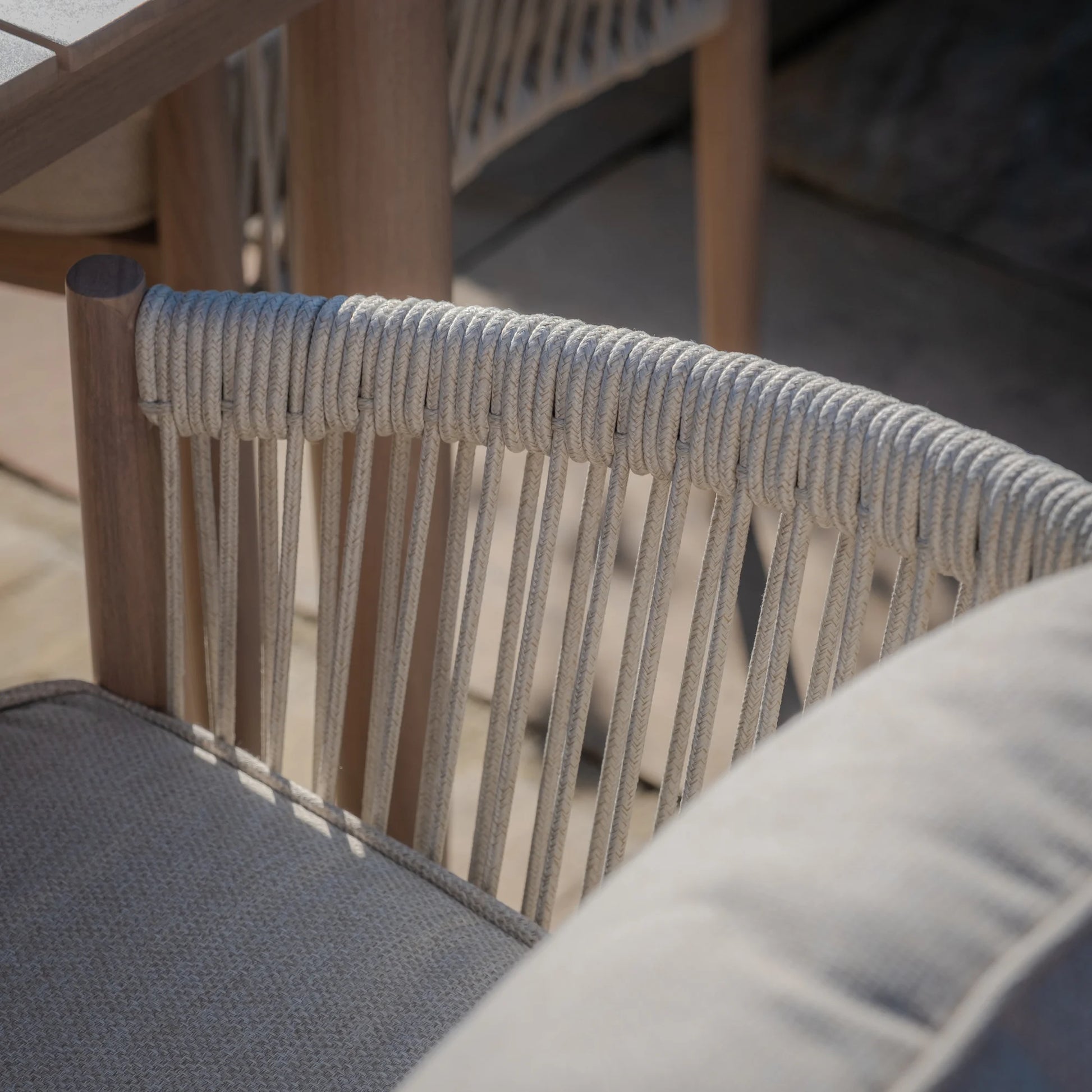 Shop for sale Havana rope weave 4 seat square dining set
