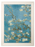 Shop framed Impressionist wall art blue and white blossoms