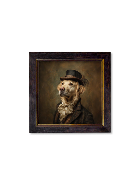Shop funny anthropomorphic Labrador wall art in square frames online