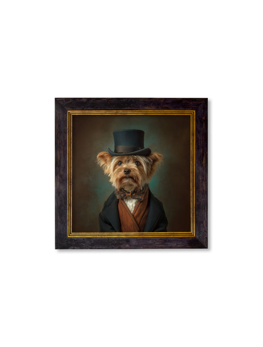 Shop funny anthropomorphic Yorkie wall art in square frames online