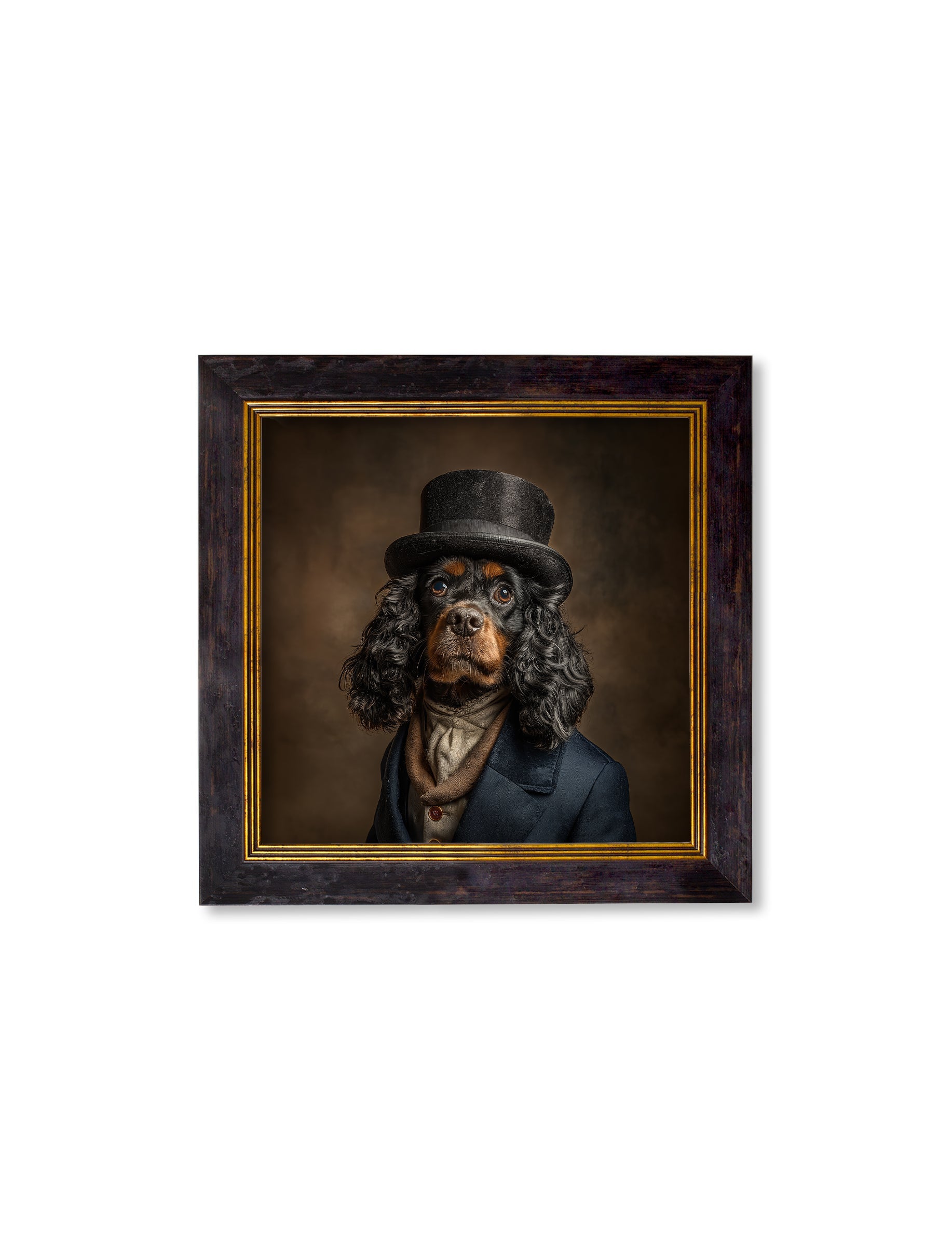 Shop funny anthropomorphic spaniel wall art in square frames online