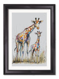 Shop giraffe sketch framed print black Hurstwood frame online
