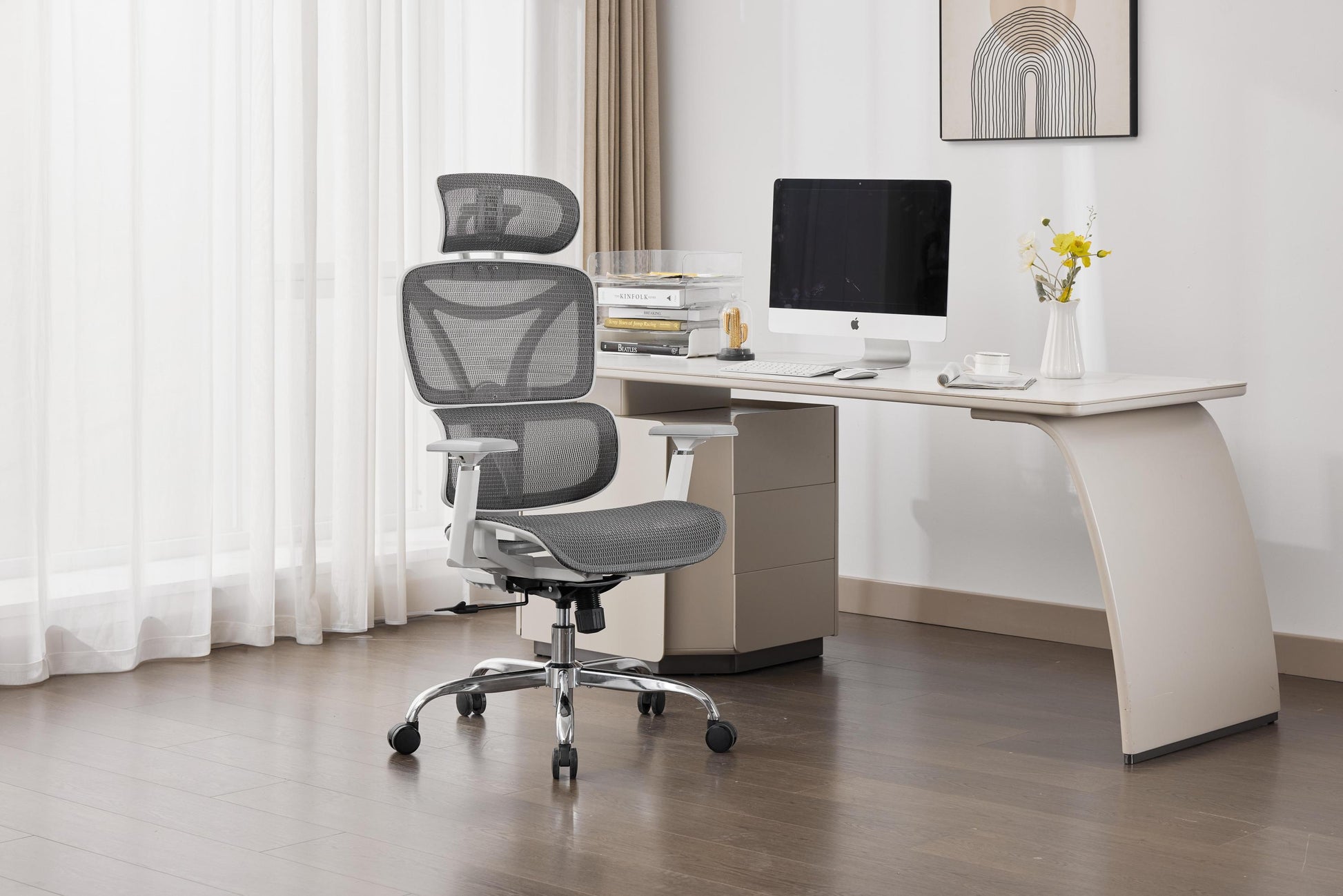 Shop grey and white office chair today