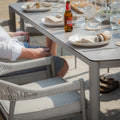 Shop large rope weave dining set with showerproof cushions
