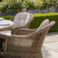 Shop luxury cream cushion natural rattan outdoor large oval dining layout