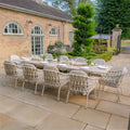 Shop luxury thick cushion beige rope outdoor 8 seat 10 seat 12 seat dining group