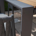 Shop modern Grade A teak extending garden table and 10 charcoal rope armchairs online