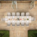 Shop modern latte beige open rope garden chairs and extending table online