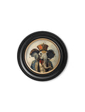 Shop quirky anthropomorphic elephant portrait art in circular frames online