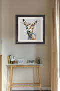 Shop rustic farm donkey pencil sketch wall art in black frames online