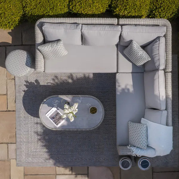 Shop thick cushion grey rattan patio seating for small gardens