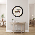 Shop vintage 1905 White steam car Oxford Round framed print
