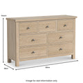 Shop washed oak 7-drawer chest of drawers free UK delivery

