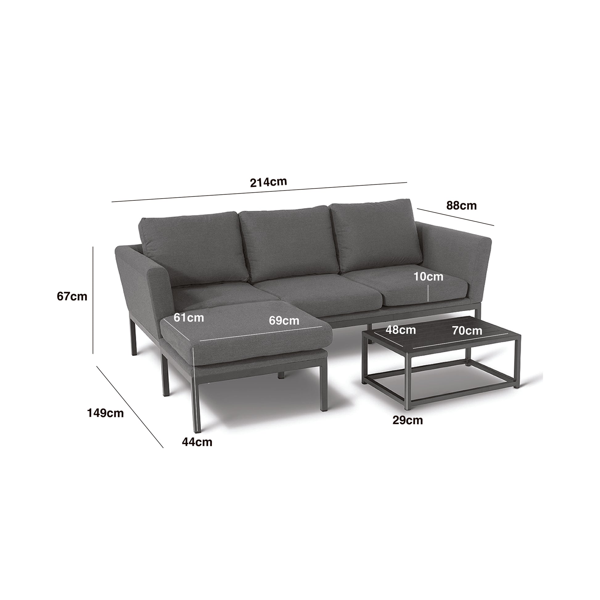 Shop weather-resistant outdoor fabric lounge furniture UK